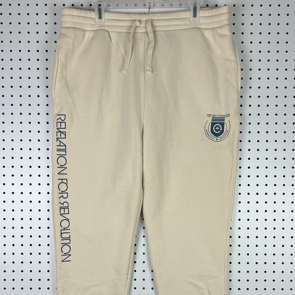 LRG Jogger Sweatpants XL Cream Tan NWT Tapered Pocket Drawstring Streetwear - Picture 2 of 9